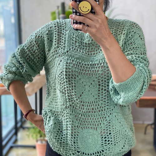 [DIY] 오잘콘 슬라브 모티브 스웨터