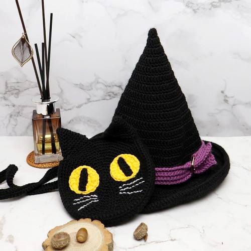 [DIY] 할로윈 마녀모자와 검은 고양이 가방